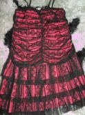 Vestido em renda preta com forro pink um luxooo