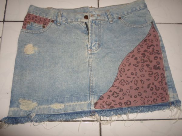 Saia jeans customizada