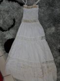 Vestido Indiano branco com dourado